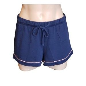 Old Navy Womens M Knit Boxer Pajama Sleep Shorts Elastic Waistband Navy Pink
